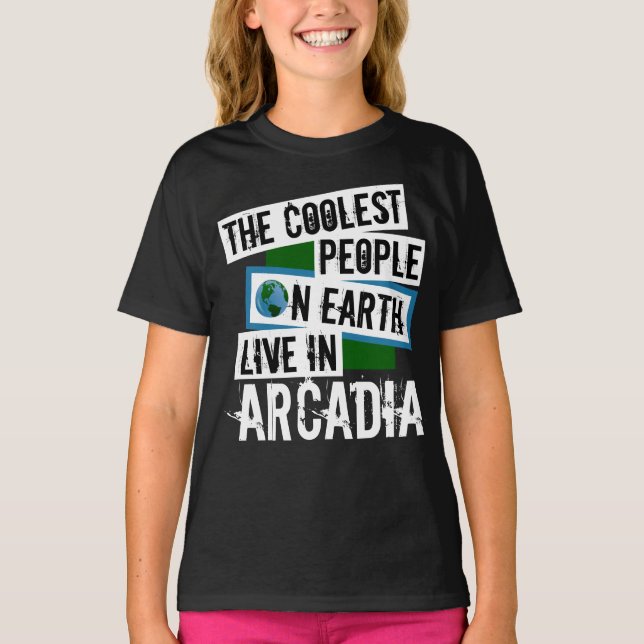 T-shirt As Pessoas mais frias da Terra vivem em Arcadia (Frente)