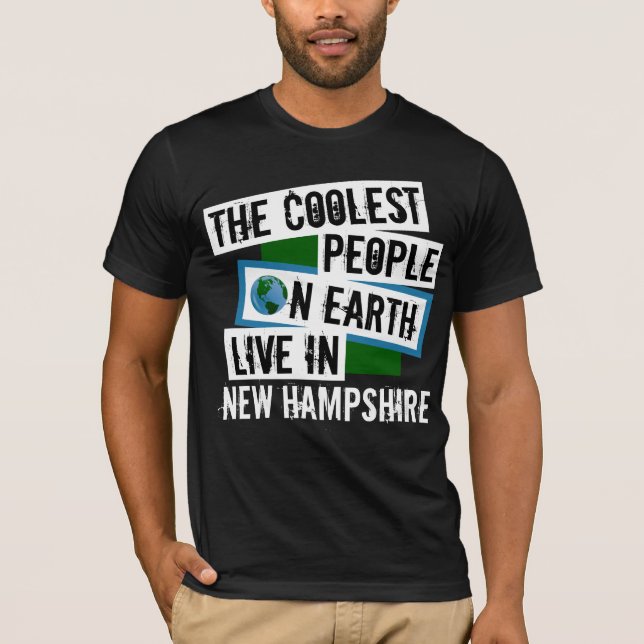 T-shirt As Pessoas mais frias da Terra vivem em New Hampsh (Frente)