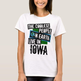 T-shirt As Pessoas mais legais da Terra ao vivo em Iowa