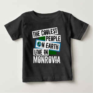 T-shirt As Pessoas mais legais da Terra vivem em Monróvia