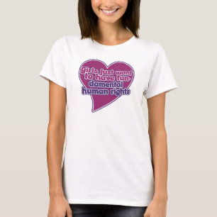 T-shirt As raparigas só querem ter direitos humanos fundam