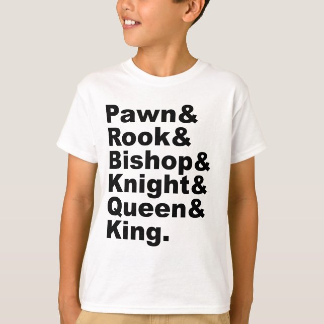 T-shirt As Seis Peças Do Jogo Chamadas Chess (Frente)
