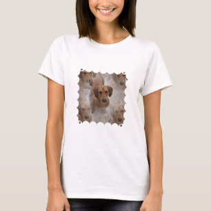 T-shirt As senhoras do salvamento do Dachshund couberam o