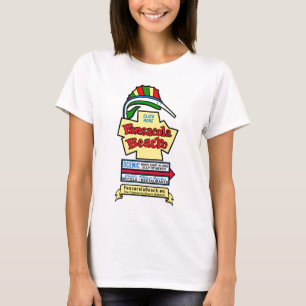 T-shirt As senhoras do sinal da praia de Pensacola