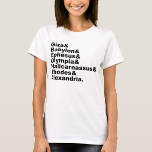 T-shirt As Sete Maravilhas Do Mundo Antigo