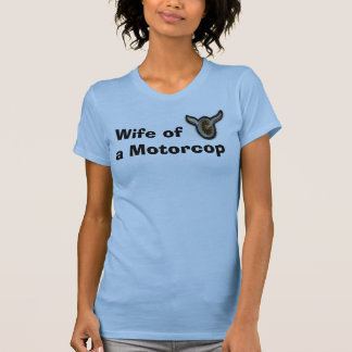T-shirt asa e roda 2, ofa Motorcop da esposa