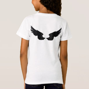 T-shirt Asas Anjos Pretos Falsos