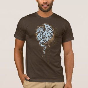 T-shirt Asas tribais do dragão, Brown