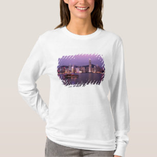 T-shirt Ásia, China, Hong Kong, panorama da cidade e