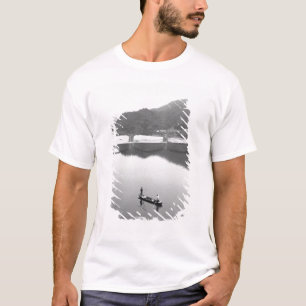 T-shirt Ásia, Japão, Iwakuni. Pescadores e ponte histórica