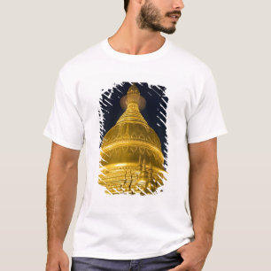 T-shirt Ásia, Mayanmar, Yangon, templo budista em