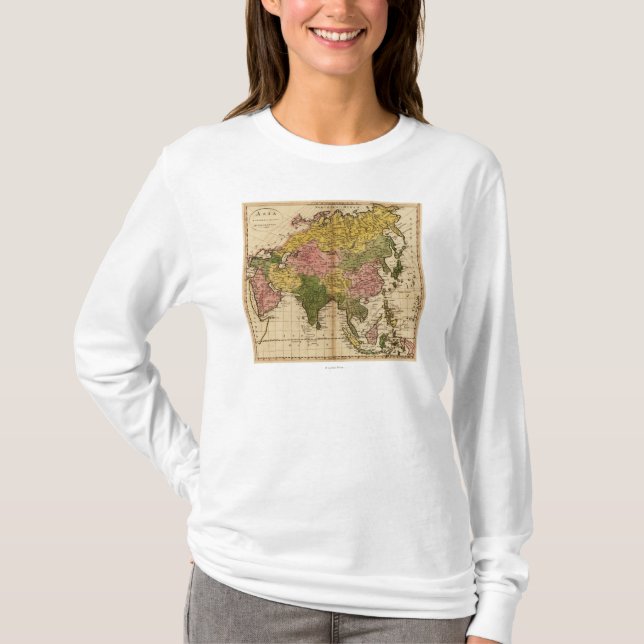 T-shirt AsiaPanoramic MapAsia 3 (Frente)