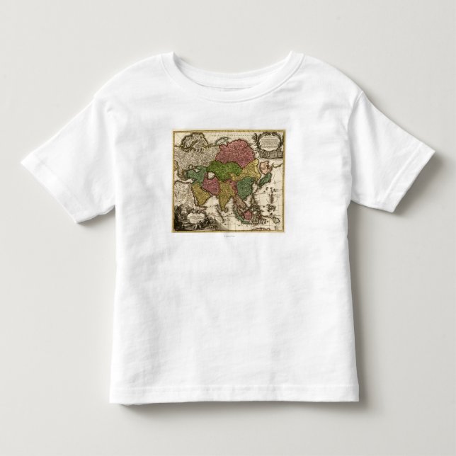 T-shirt AsiaPanoramic MapAsia 5 (Frente)