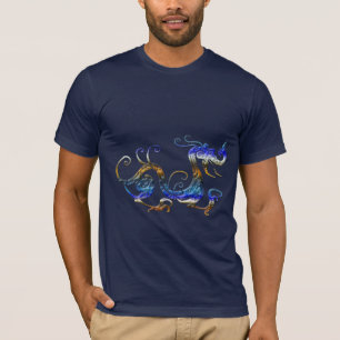 T-shirt asiático mágico da arte do DRAGÃO