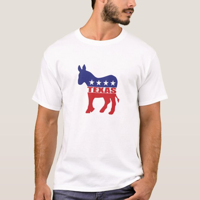 T-shirt Asno de Texas Democrata (Frente)