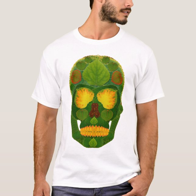 T-shirt Aspen Leaf Skull 9 (Frente)
