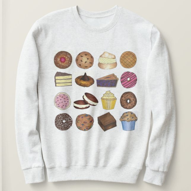 T-shirt Assar Venda Cream Puff Cake Pie Brownie (Frente do Design)