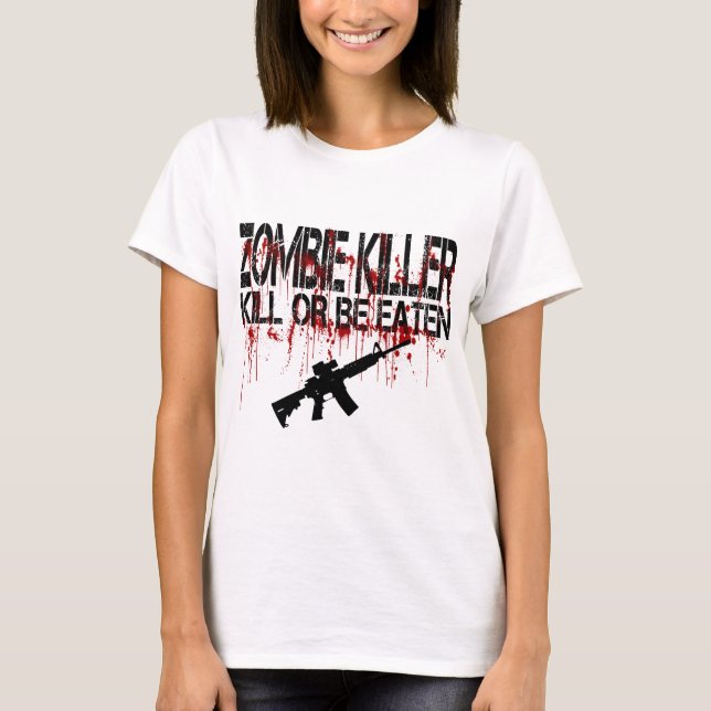 T-shirt Assassino do zombi (Frente)