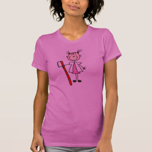 T-shirt Assistente Dentária Com Escova de Dentes