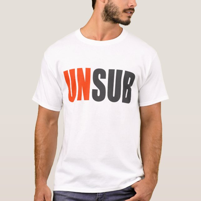 T-shirt Assunto do desconhecido de Unsub (Frente)
