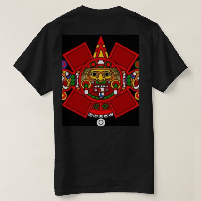 T-shirt Asteca vermelho (Verso do Design)