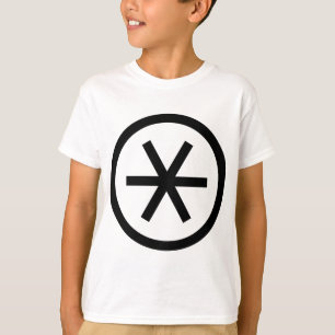 T-shirt Asterisco dentro de um círculo