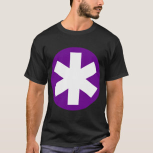 T-shirt Asterisco grande - profundamente - roxo e branco