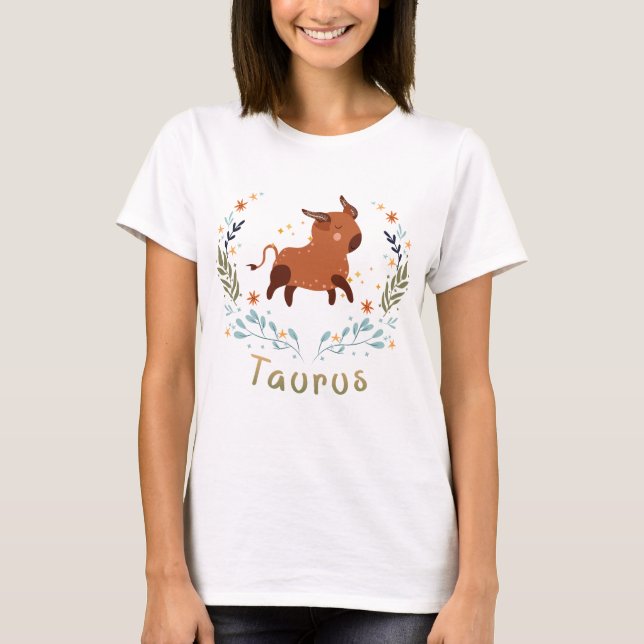 T-shirt Astrologie, signe du zodiaque Taureau (Frente)