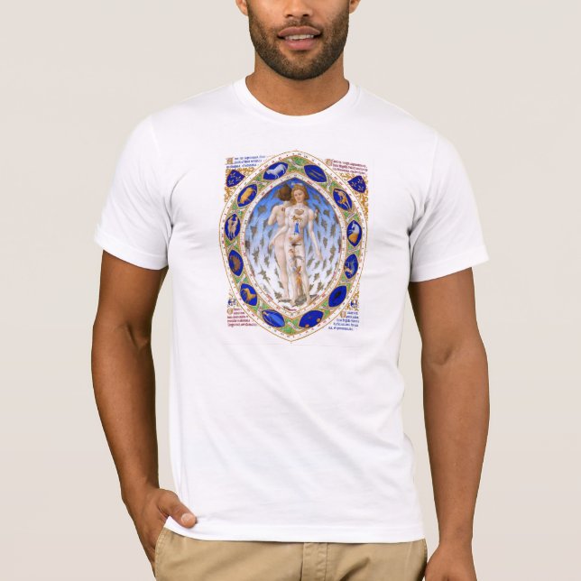 T-shirt Astronomia da Alquimia Médica Medieval (Frente)