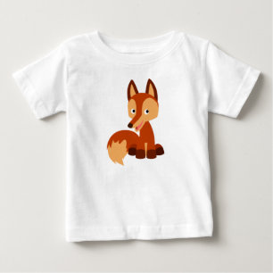 T-shirt astuto bonito do bebê do Fox dos desenhos