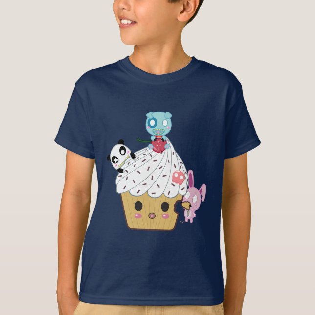 T-shirt Ataque do cupcake! (>_<) (Frente)