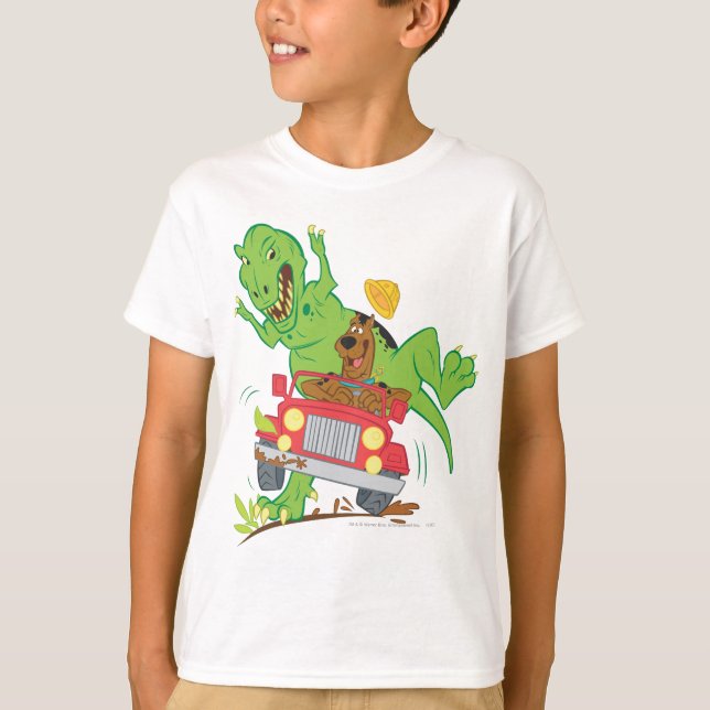T-shirt Ataque T-Rex Scooby-Doo (Frente)