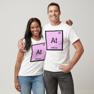 T-shirt Aténa Nome Química Elemento Tabela Periódica