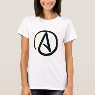 T-shirt Ateu escuro do arco-íris