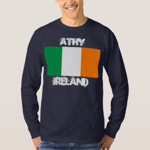 T-shirt Athy, Ireland com bandeira irlandesa