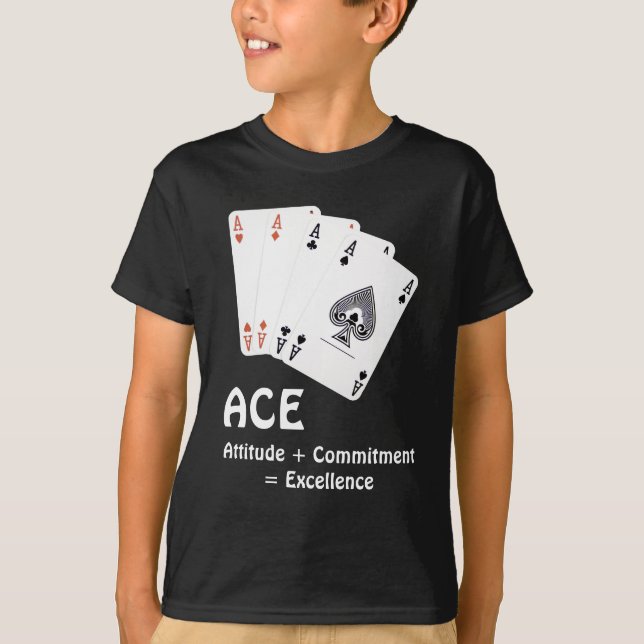 T-shirt Atitude ACE + Compromisso = Excelência (Frente)