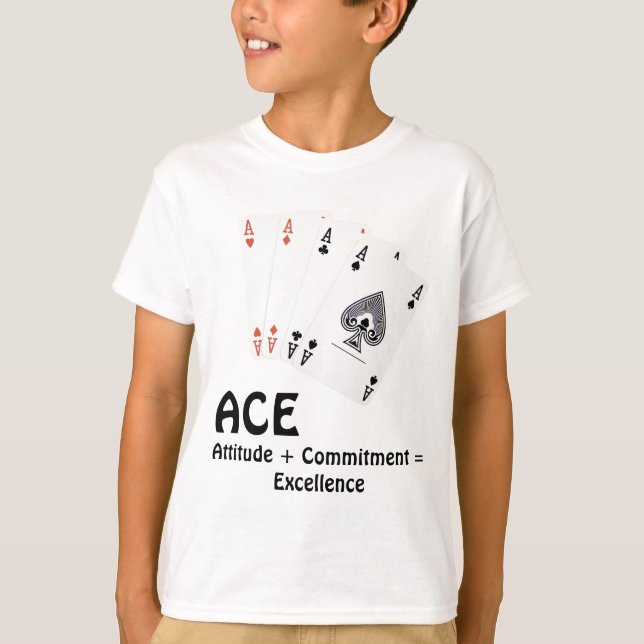T-shirt Atitude ACE + Compromisso = Excelência (Frente)