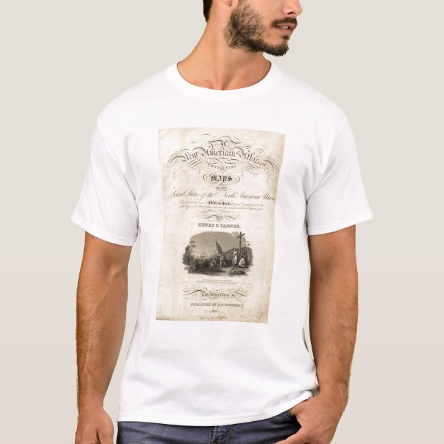 T-shirt Atlas americano novo do frontispício (Frente)