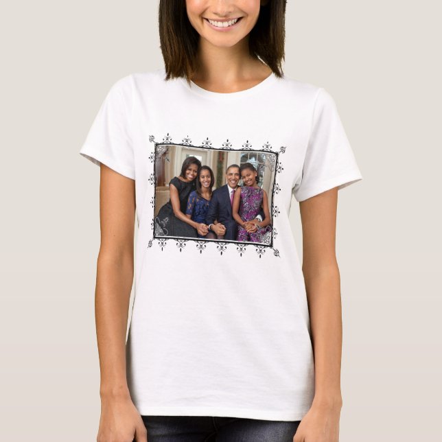 T-shirt Ato de Classe, Presidente Obama e Retrato Familiar (Frente)
