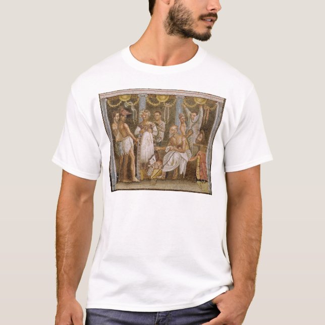 T-shirt Atores que rehearsing para um jogo de Satyr, (Frente)