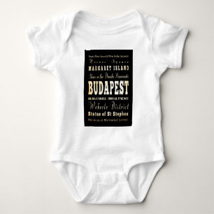 T-shirt Atrações e lugares famosos de Budapest, Hungria