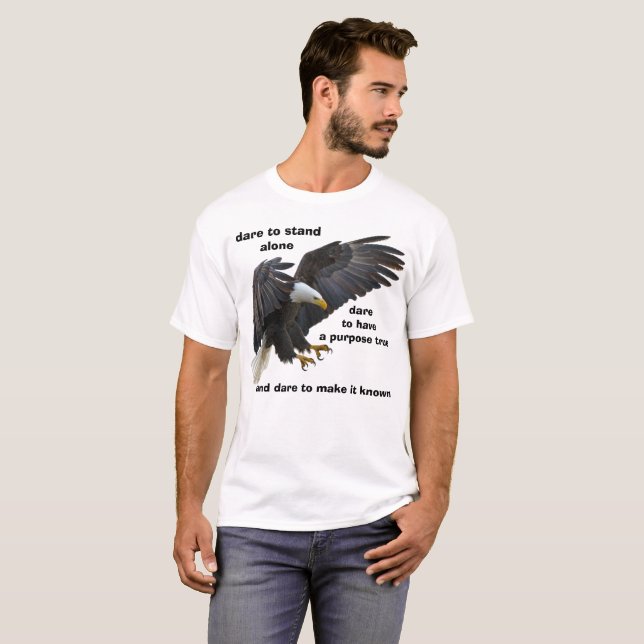 T-shirt Atrevo-se a ficar sozinho, edição norte-americana  (Frente Completa)