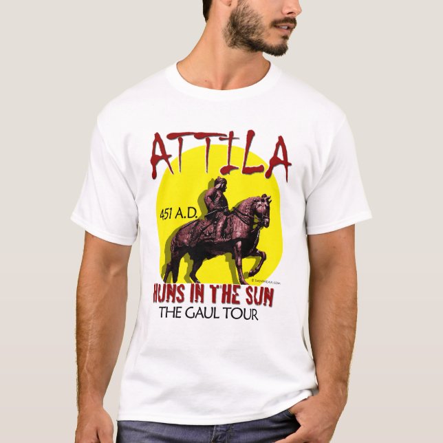 T-shirt Attila "hunos excursão no Sun" (a luz dos homens) (Frente)