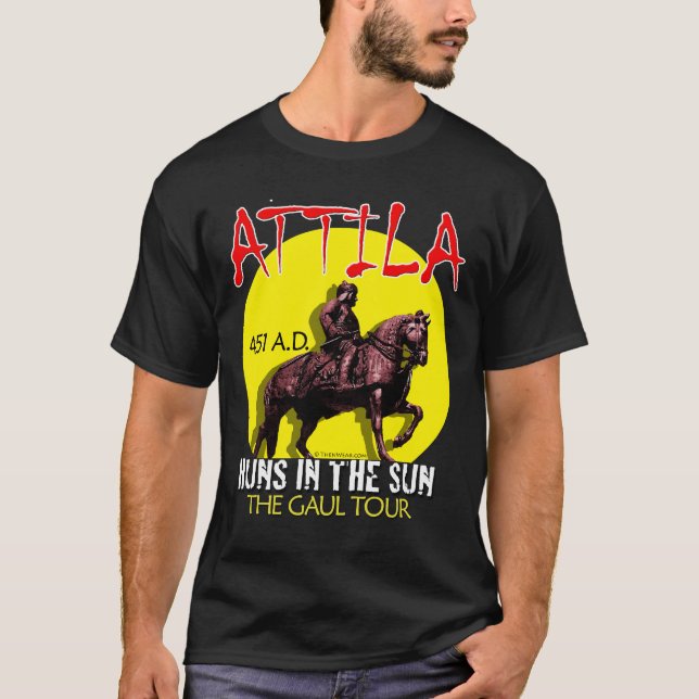 T-shirt Attila "hunos excursão no Sun" (a parte dianteira (Frente)