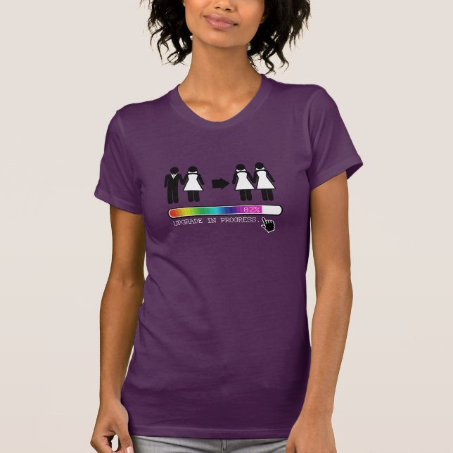 T-SHIRT ATUALIZAR PARA LESBIANO (Frente)