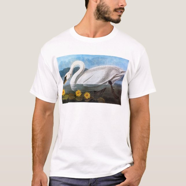 T-shirt Audubon: Cisne comum (Frente)