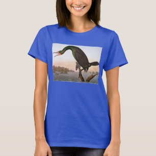 T-shirt Audubon: Cormorant com crista dobro