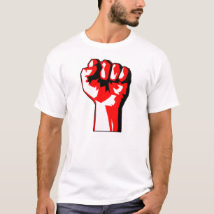 T-shirt aumentado revolucionário do punho