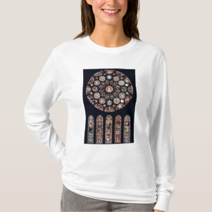 T-shirt Aumentaram e as janelas de lanceta da parede sul