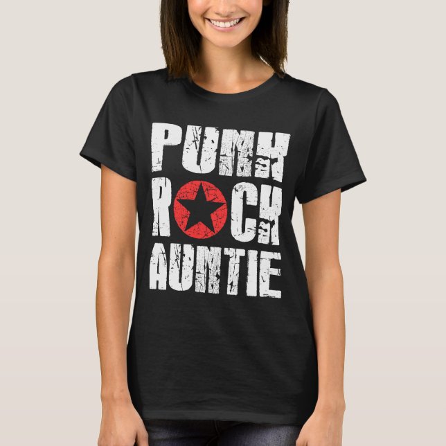 T-shirt Auntie do punk rock (Frente)